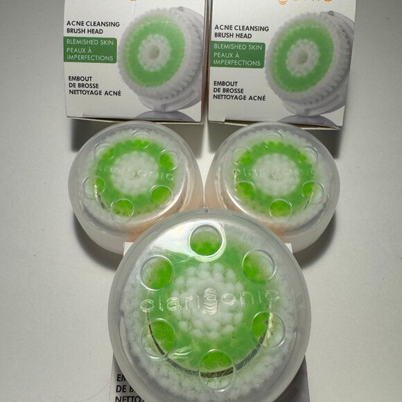 Clarisonic Acne Cleanse Facial Cleansing Brush Head Replacement 3 PACK - Picture 2 of 3